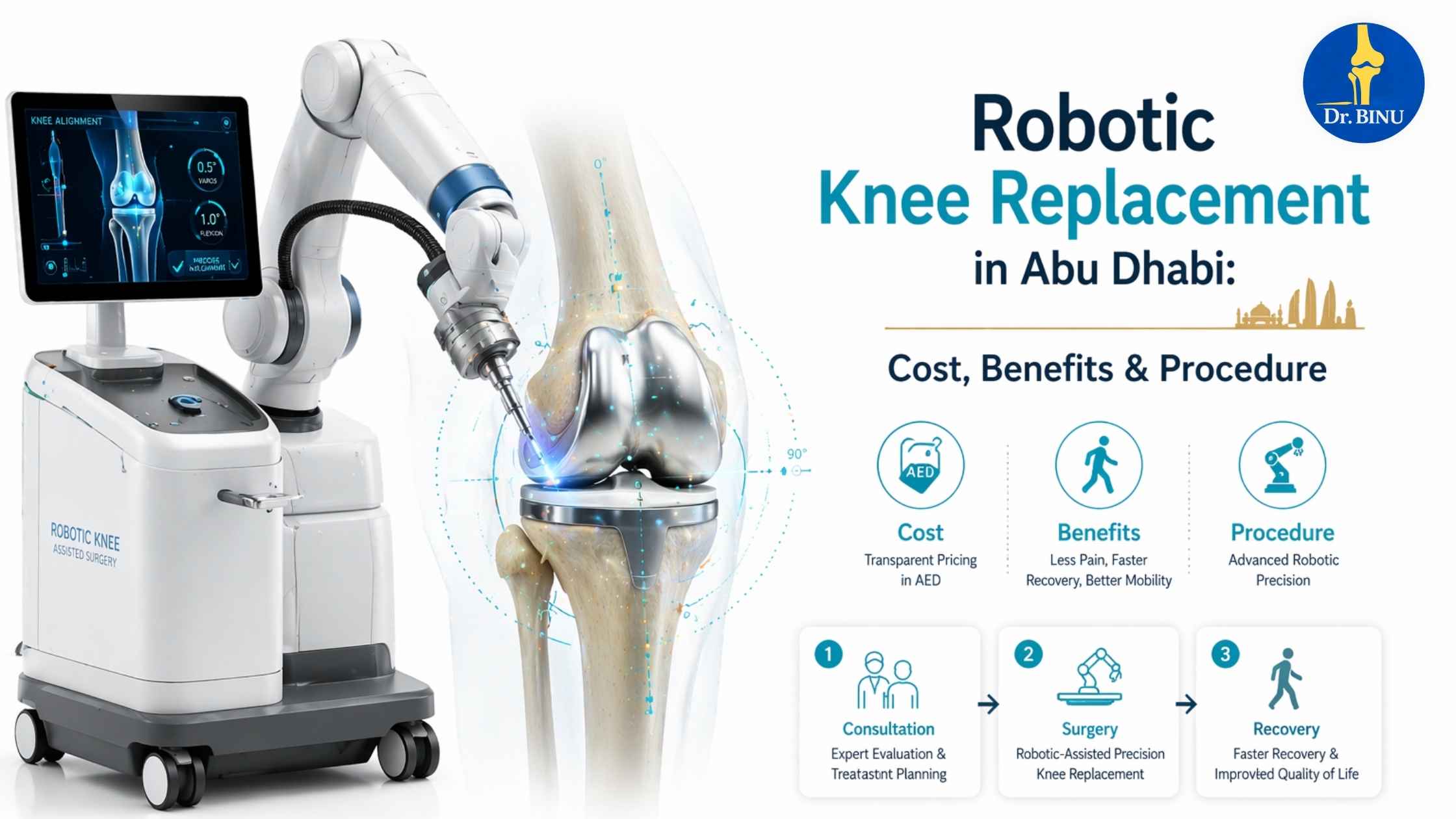 Robotic Knee Replacement in Abu Dhabi: Cost, Benefits & Procedure